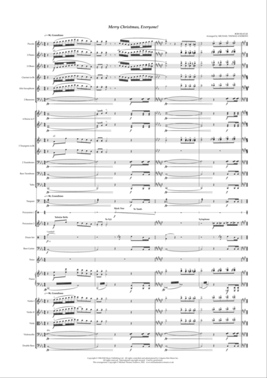 Merry Christmas Everyone Full Orchestra scores gallery preview page 3