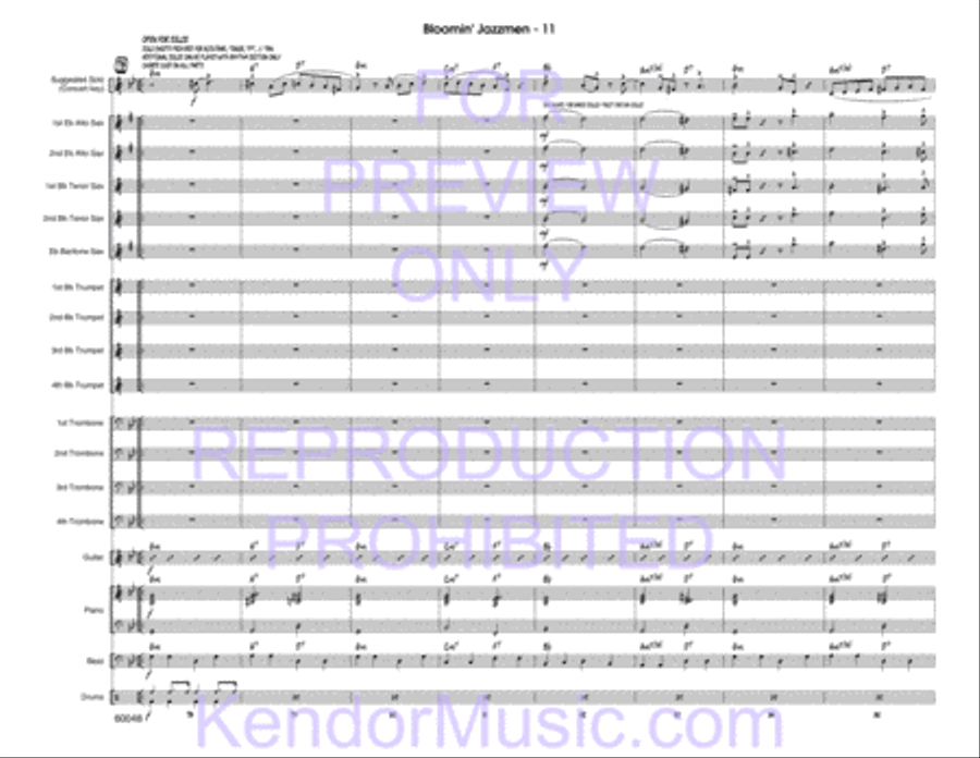 Bloomin' Jazzmen Bloomin' Jazzmen Jazz Ensemble scores gallery preview page 13
