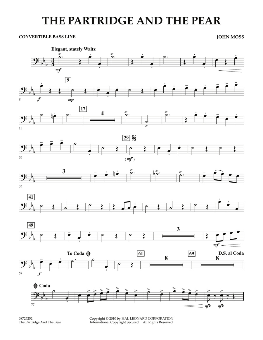 The Partridge And The Pear - Convertible Bass Line Concert Band scores gallery preview page 1