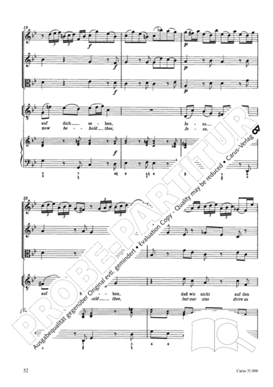 Stay with us, for it draws on toward evening (Bleib bei uns, denn es will Abend werden) 4-Part scores gallery preview page 53