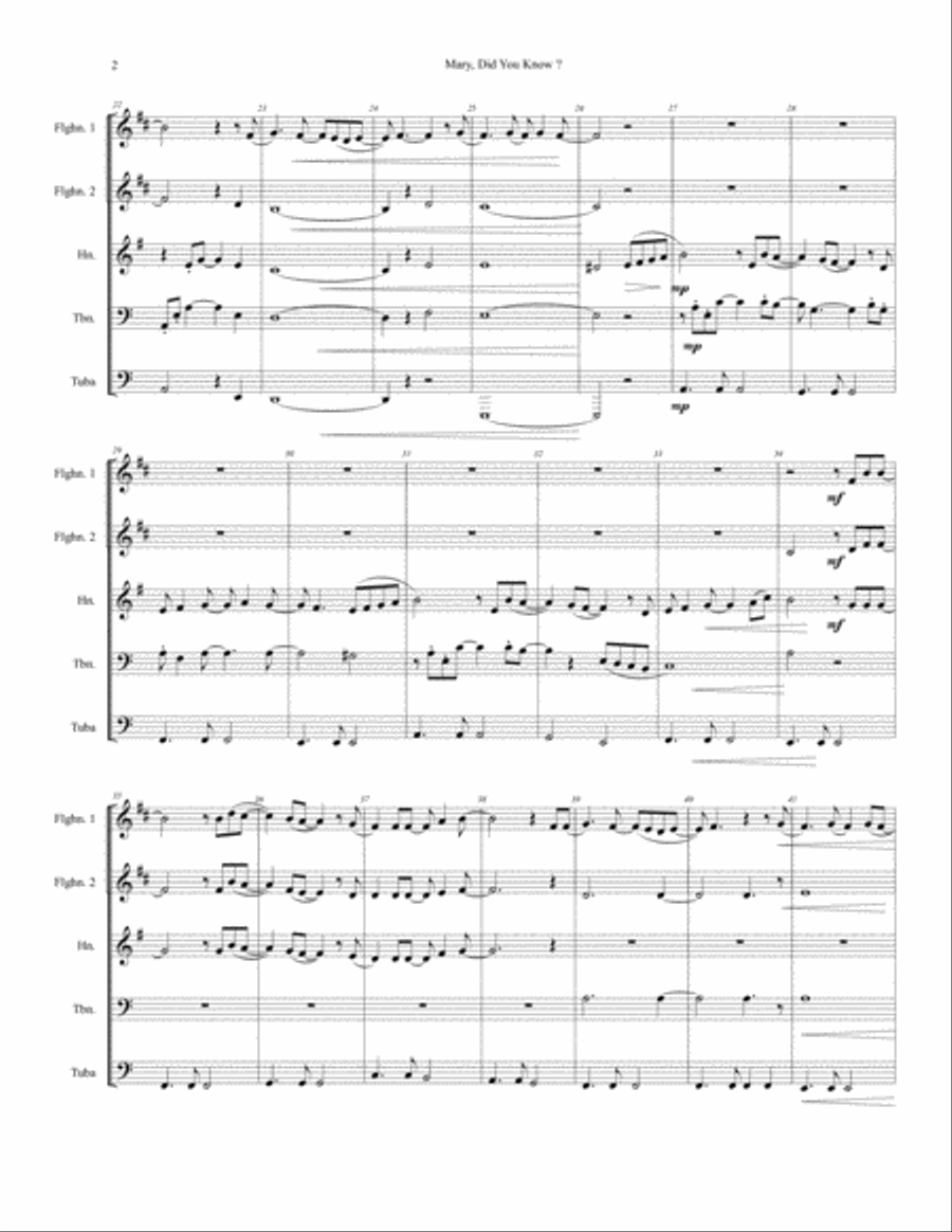 Mary, Did You Know? Brass Ensemble scores gallery preview page 4