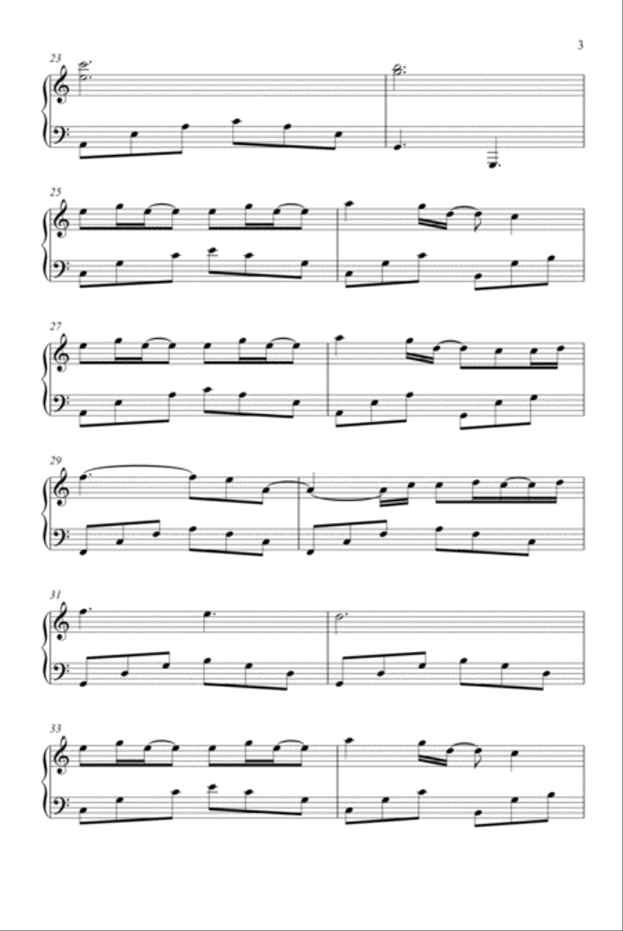A Thousand Years A Thousand Years Piano Solo scores gallery preview page 3