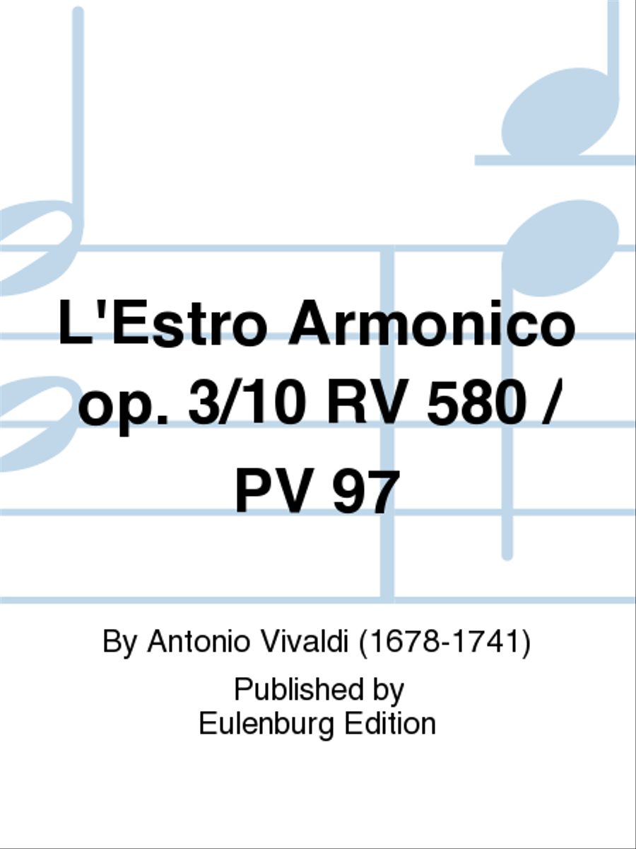 L'Estro Armonico Op. 3/10 RV 580 Part scores gallery preview page 1