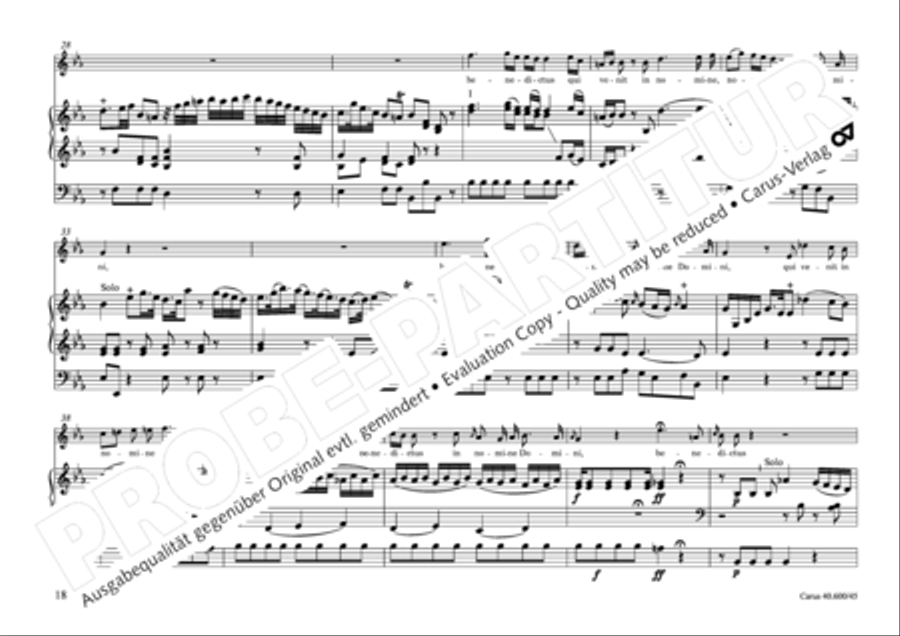 Missa brevis Sti. Joannis de Deo (Kleine Orgelsolomesse) 4-Part scores gallery preview page 19