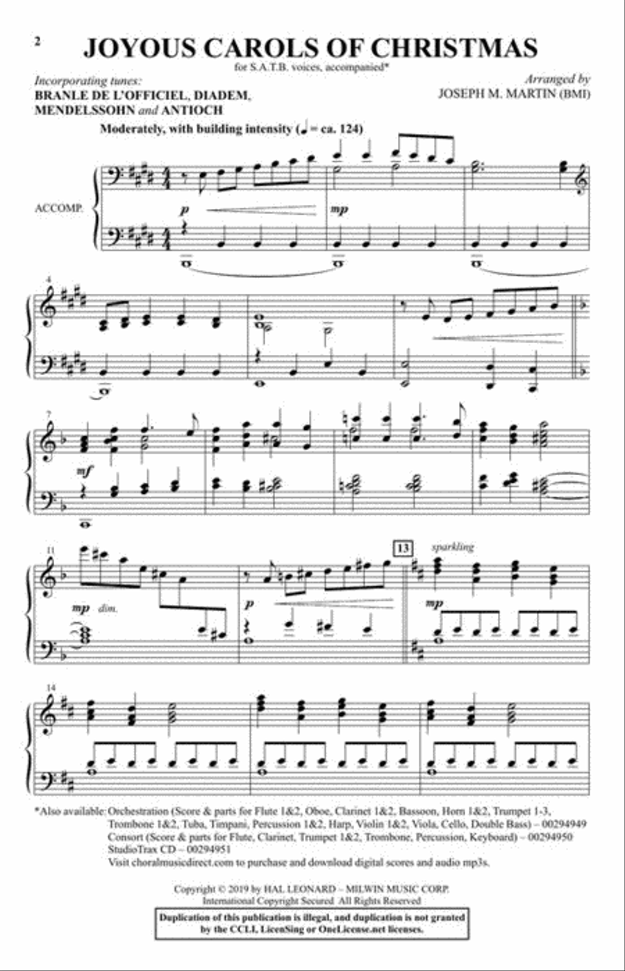 Joyous Carols of Christmas 4-Part scores gallery preview page 3