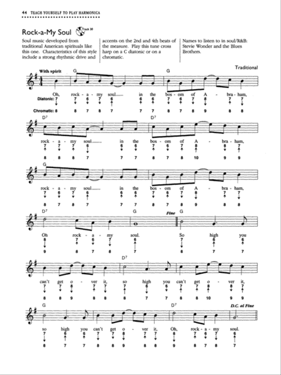 Alfred's Teach Yourself to Play Harmonica Harmonica scores gallery preview page 5