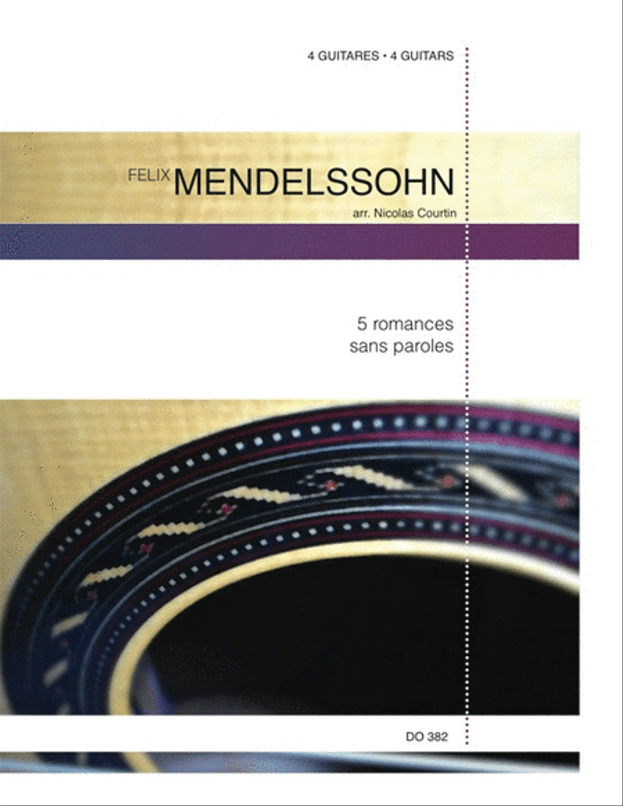 Cinq romances sans paroles Guitar Ensemble scores gallery preview page 1