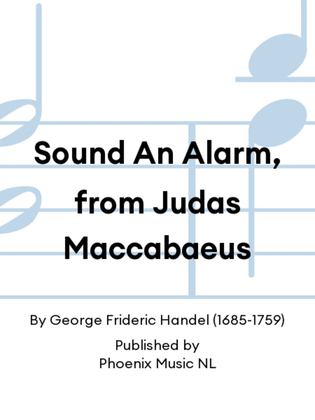 Book cover for Sound An Alarm, from Judas Maccabaeus