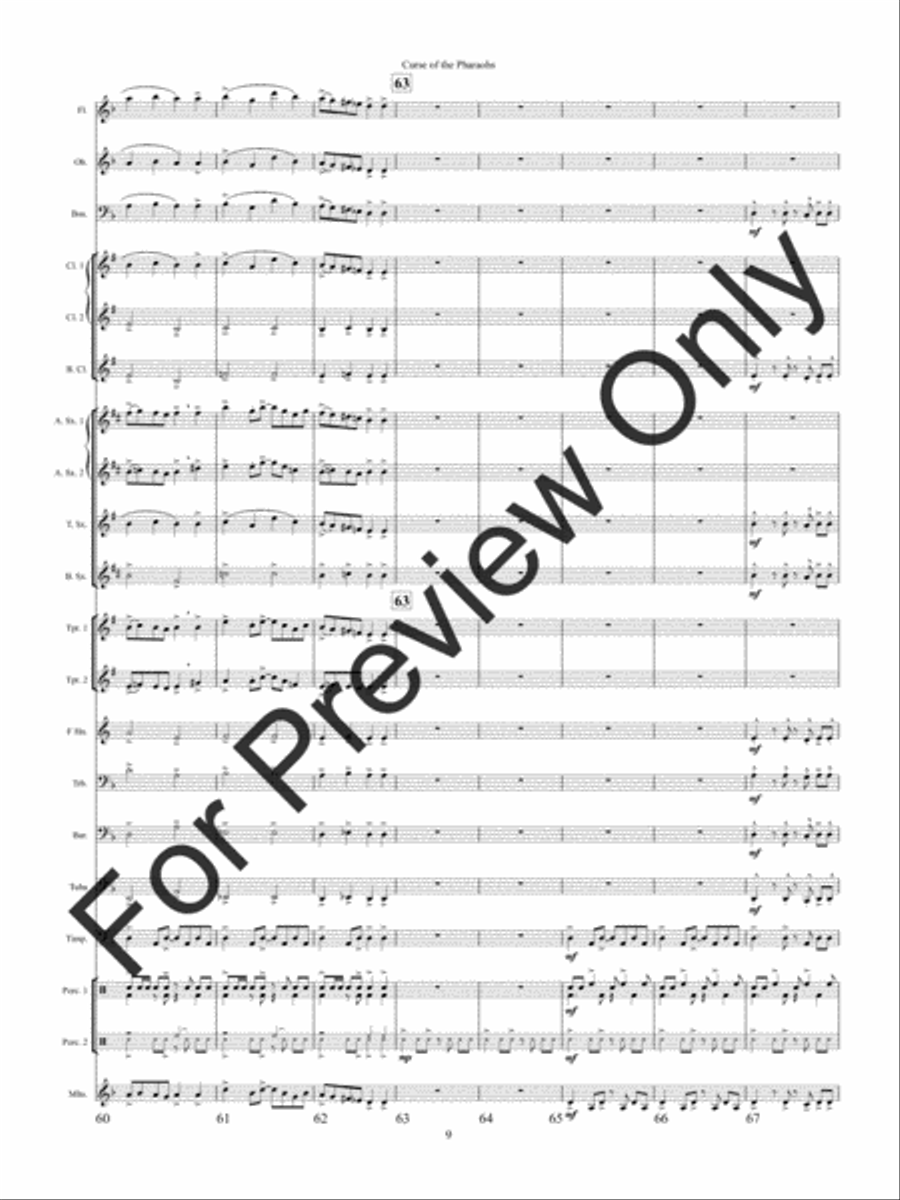 Curse of the Pharoahs Concert Band scores gallery preview page 12
