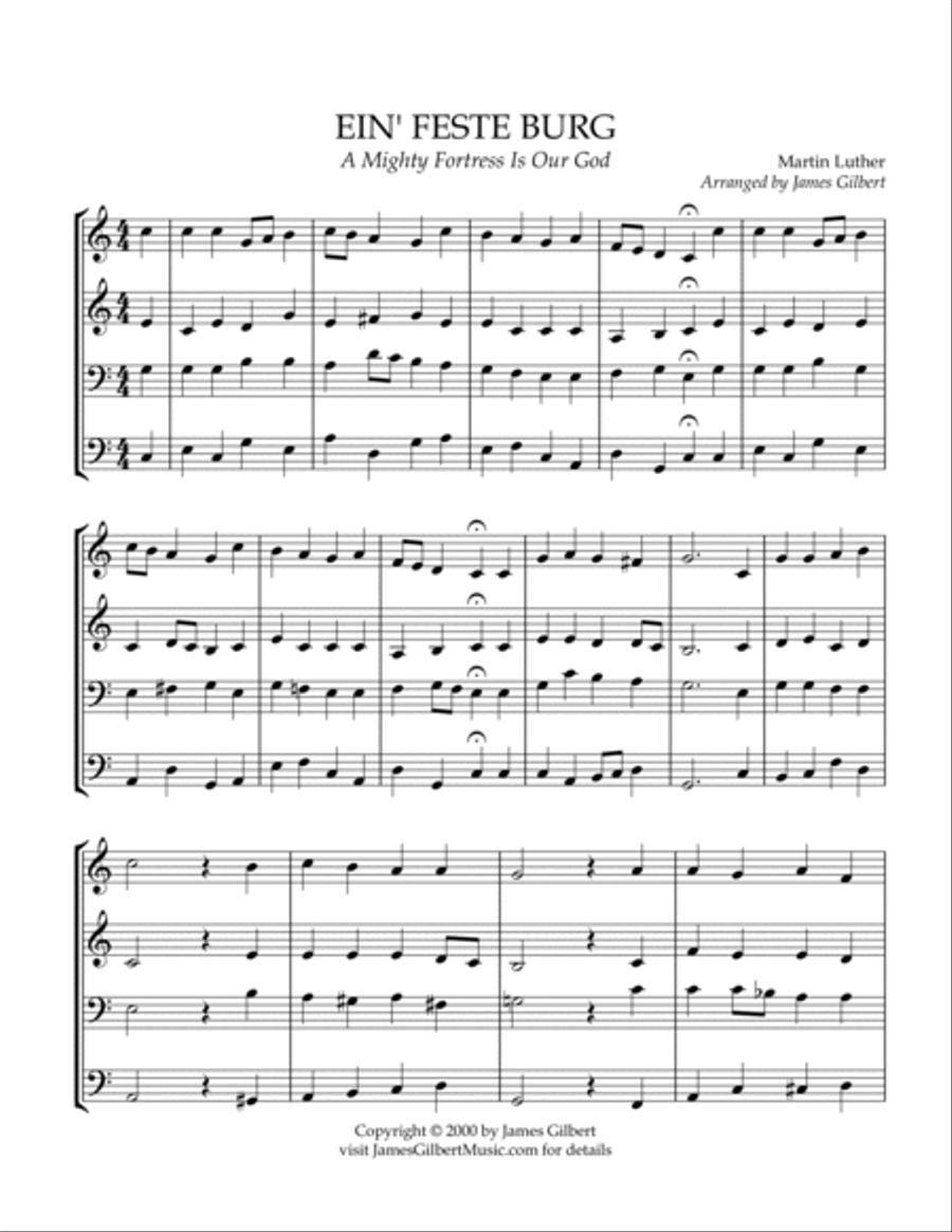 EIN FESTE BURG (A Mighty Fortress Is Our God) Small Ensemble scores gallery preview page 2
