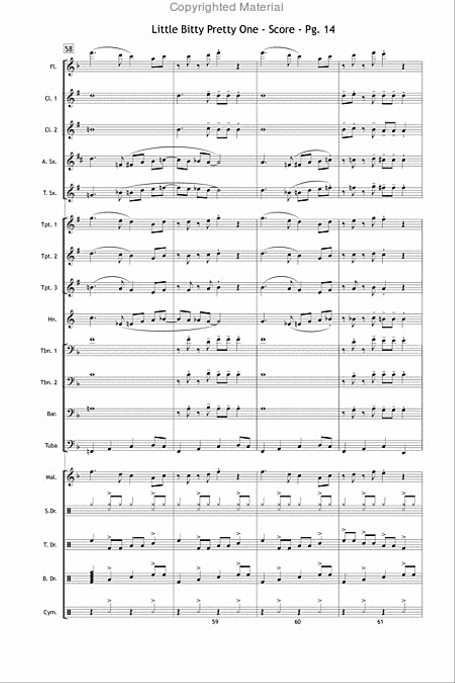 Little Bitty Pretty One Little Bitty Pretty One Marching Band scores gallery preview page 15