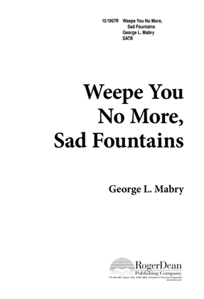 Book cover for Weepe You No More, Sad Fountains