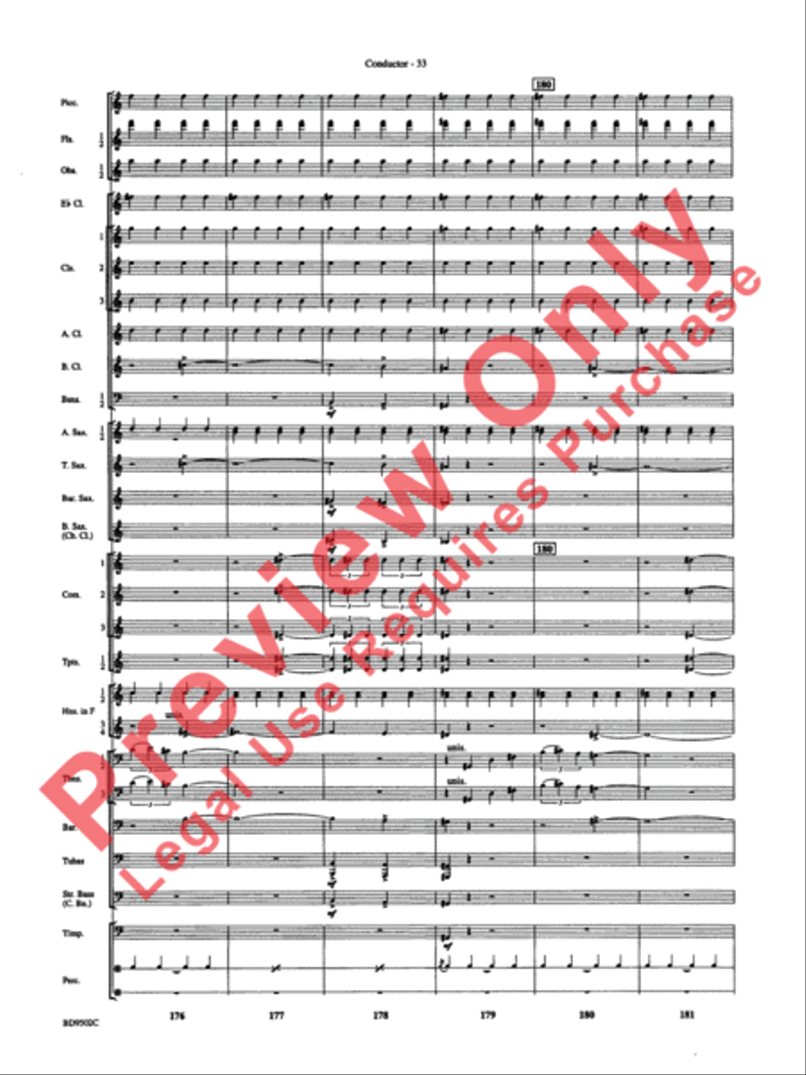Symphony No. 3 for Band Concert Band scores gallery preview page 36