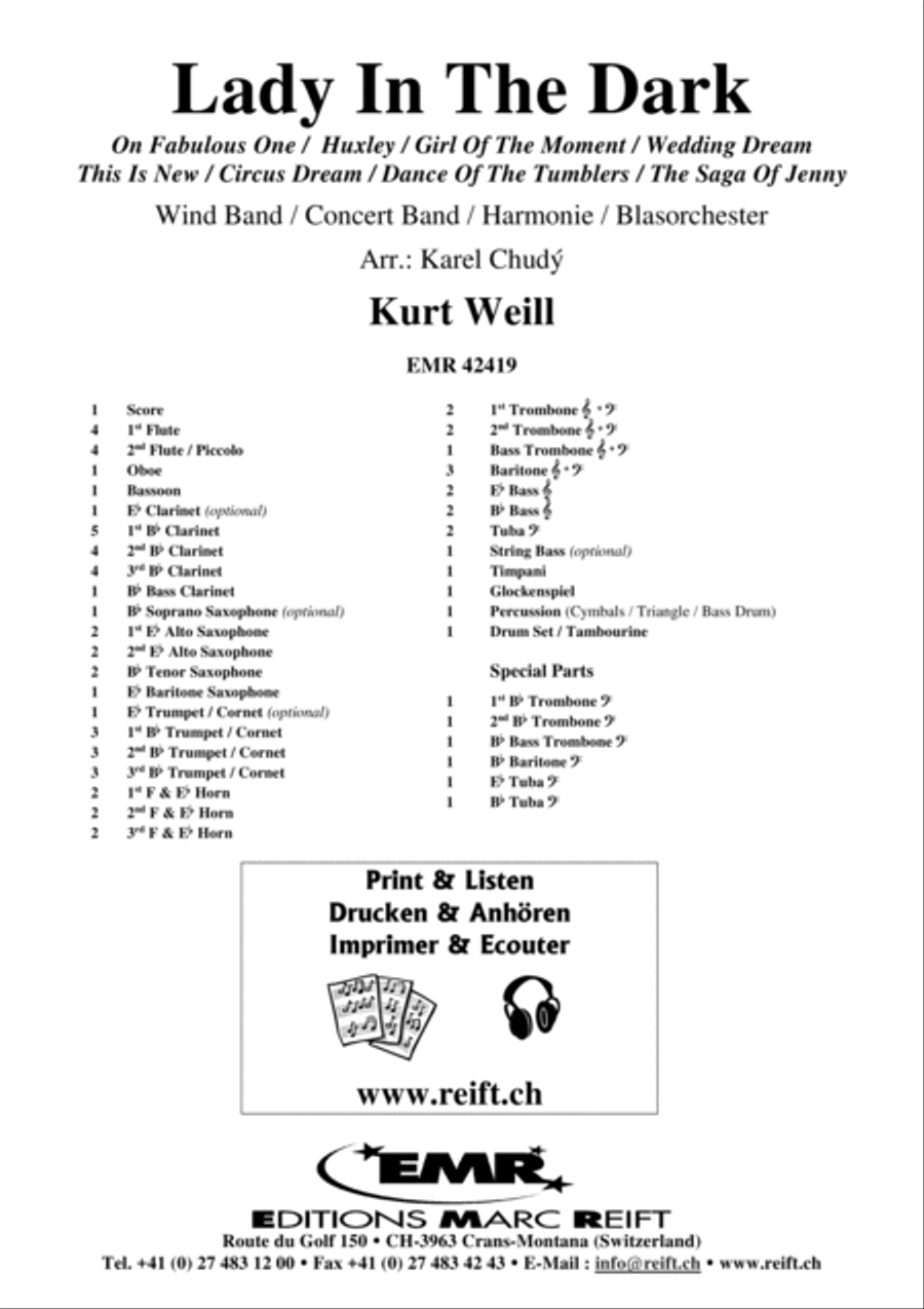 Lady In The Dark Concert Band scores gallery preview page 2