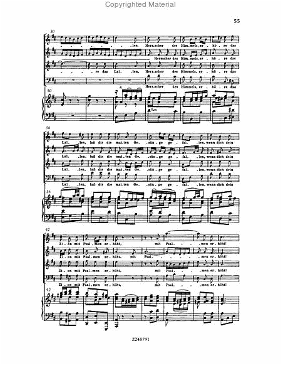 Christmas Oratorio, BWV 248 Choir scores gallery preview page 54
