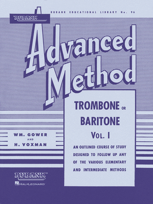 Book cover for Rubank Advanced Method – Trombone or Baritone, Vol. 1