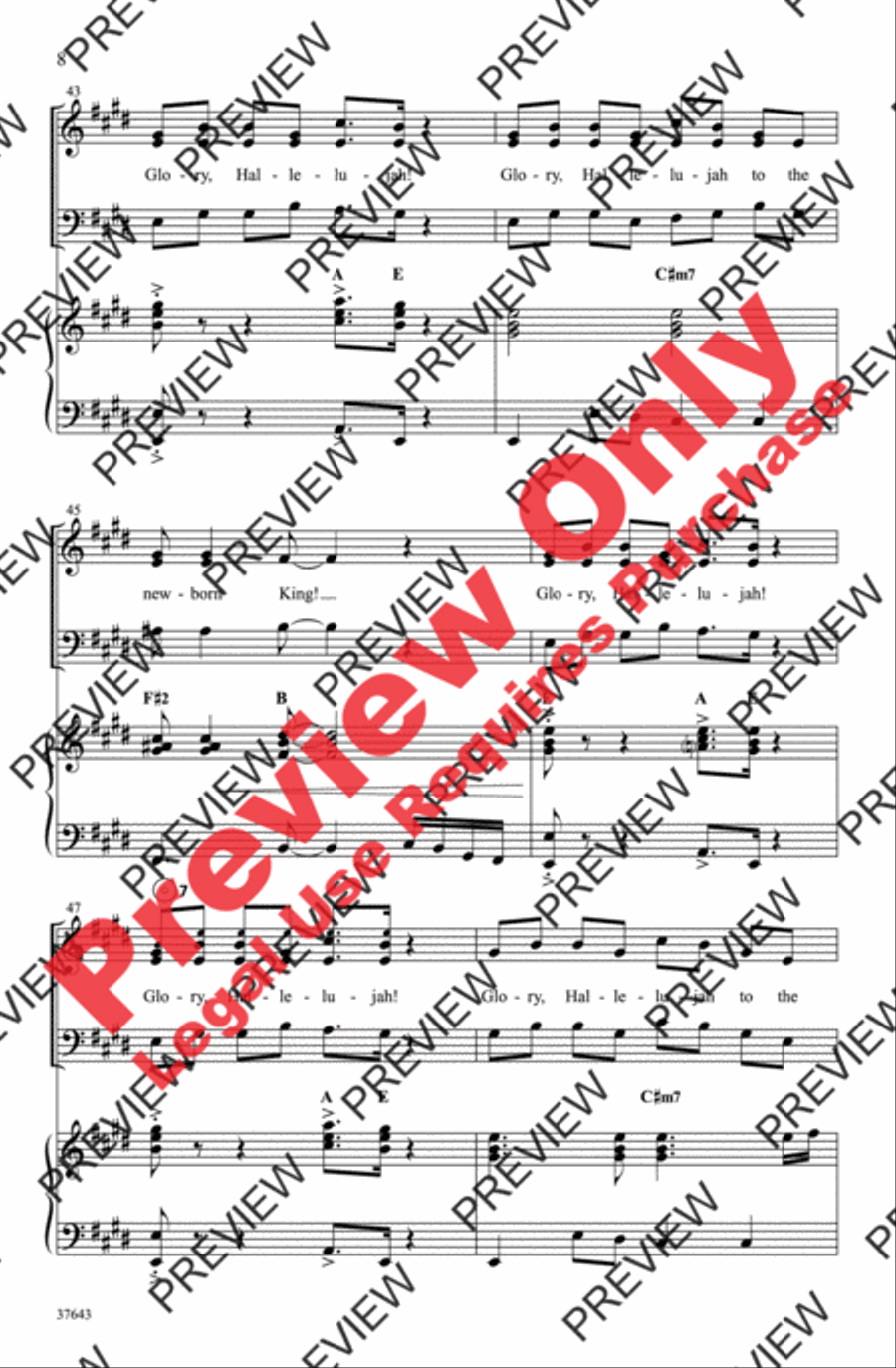 Christmas Glory Hallelujah 3-Part scores gallery preview page 8