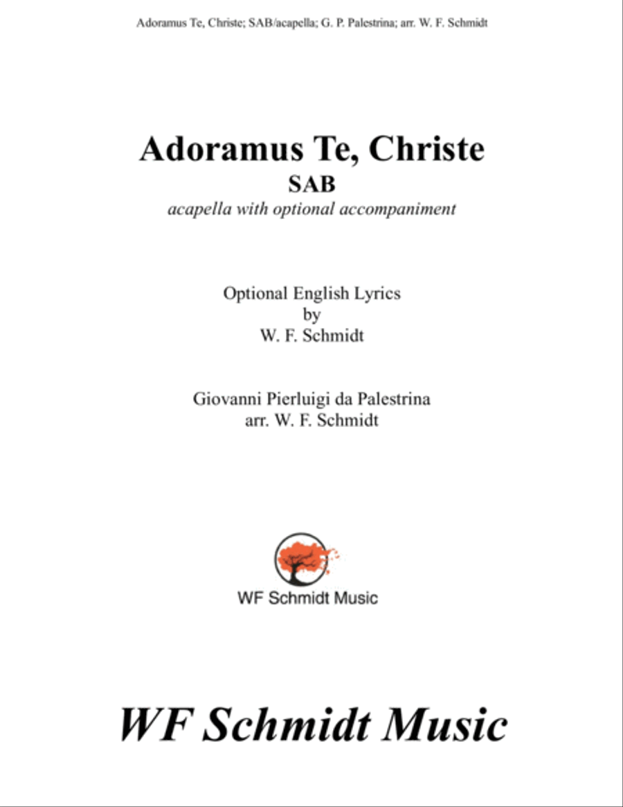 Adoramus Te, Christe Adoramus Te, Christe 3-Part scores gallery preview page 1