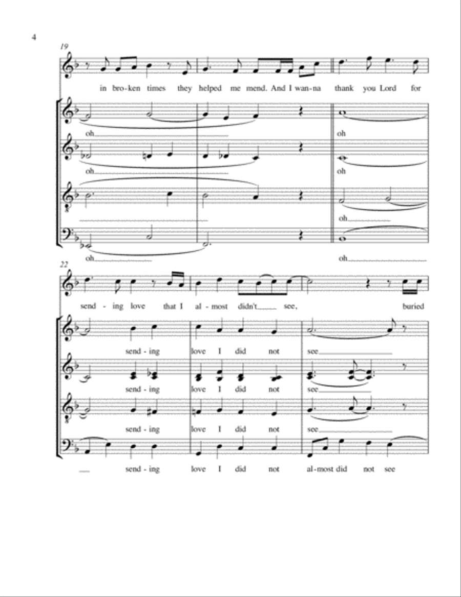 Thank You, Lord Thank You, Lord 4-Part scores gallery preview page 4