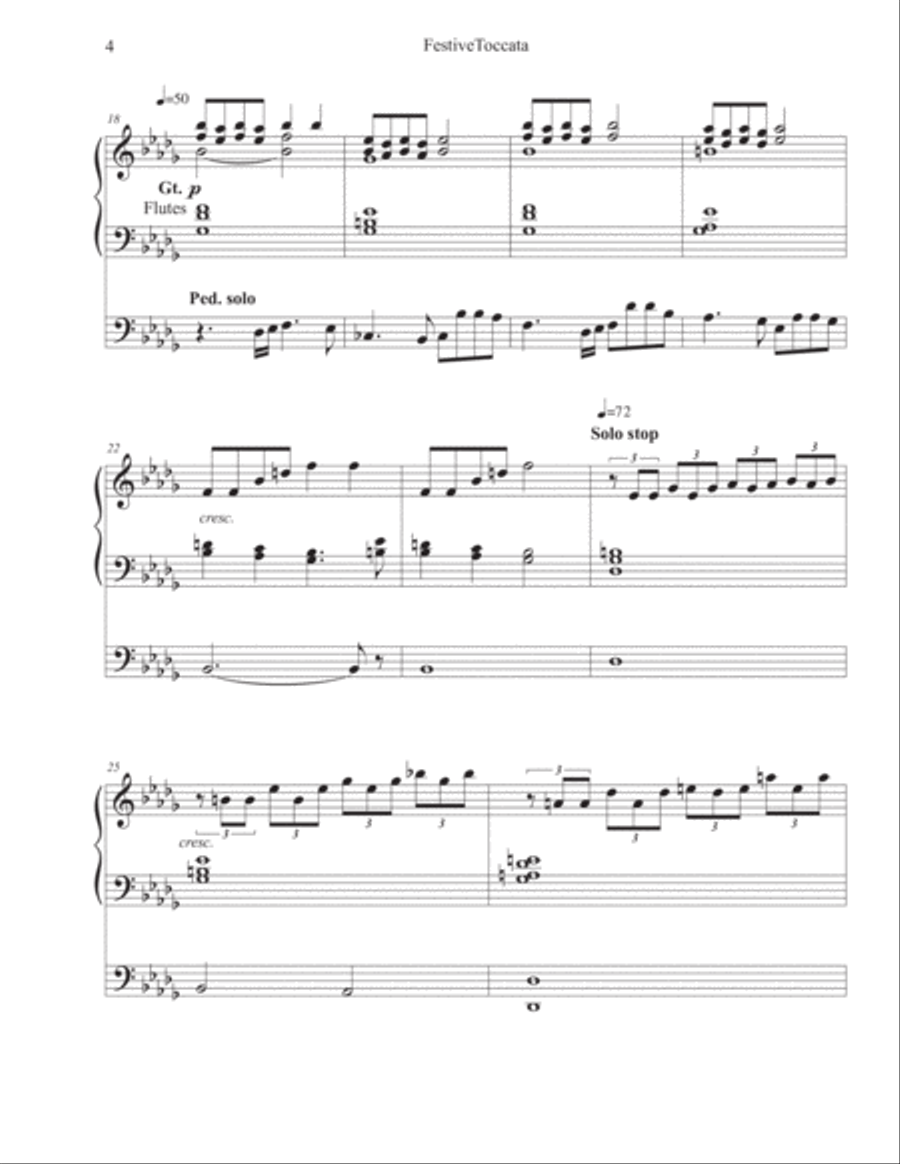 Festive Toccata Festive Toccata Organ Solo scores gallery preview page 4