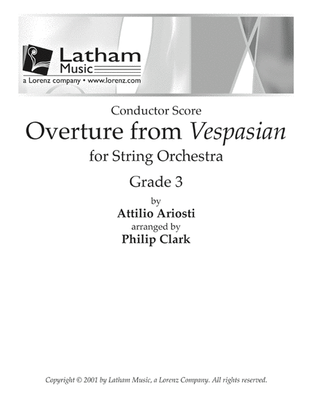 Overture from Vespasian for String Orchestra - Score