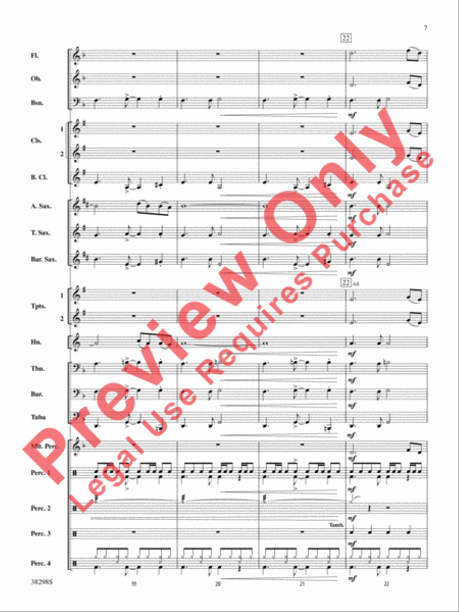 Wade in the Water Concert Band scores gallery preview page 7