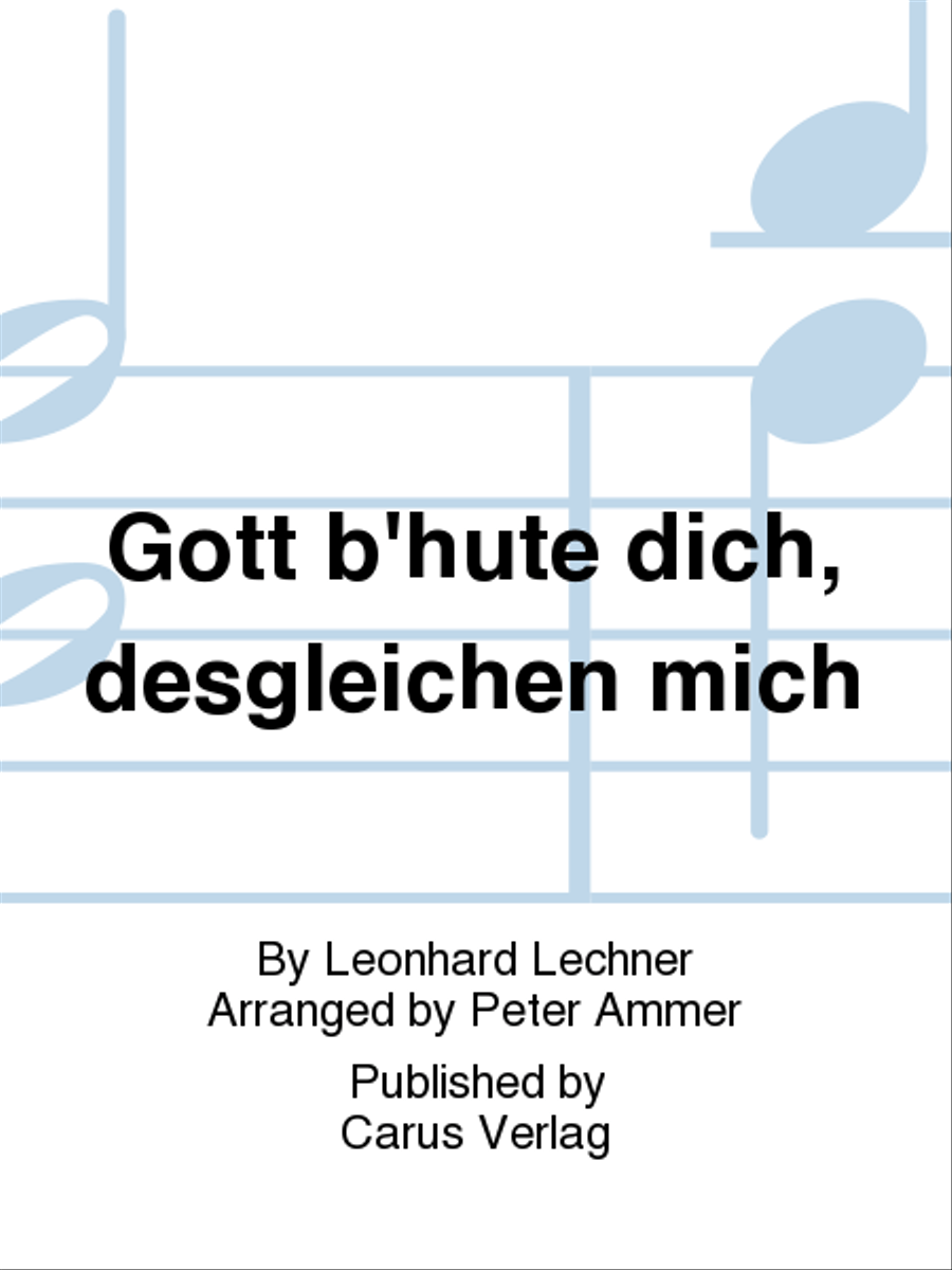 Gott b'hute dich, desgleichen mich 4-Part scores gallery preview page 1