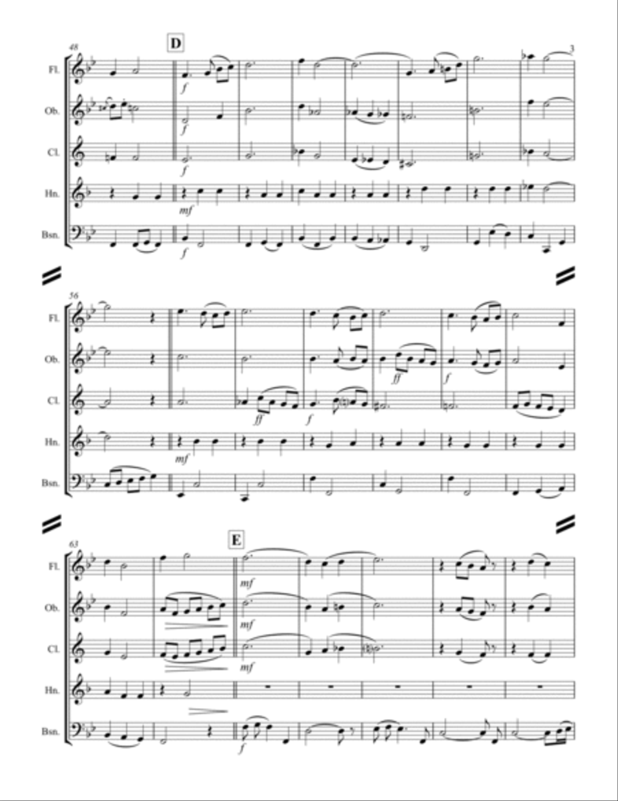 Always - Irving Berlin (for Woodwind Quintet) Woodwind Quintet scores gallery preview page 4