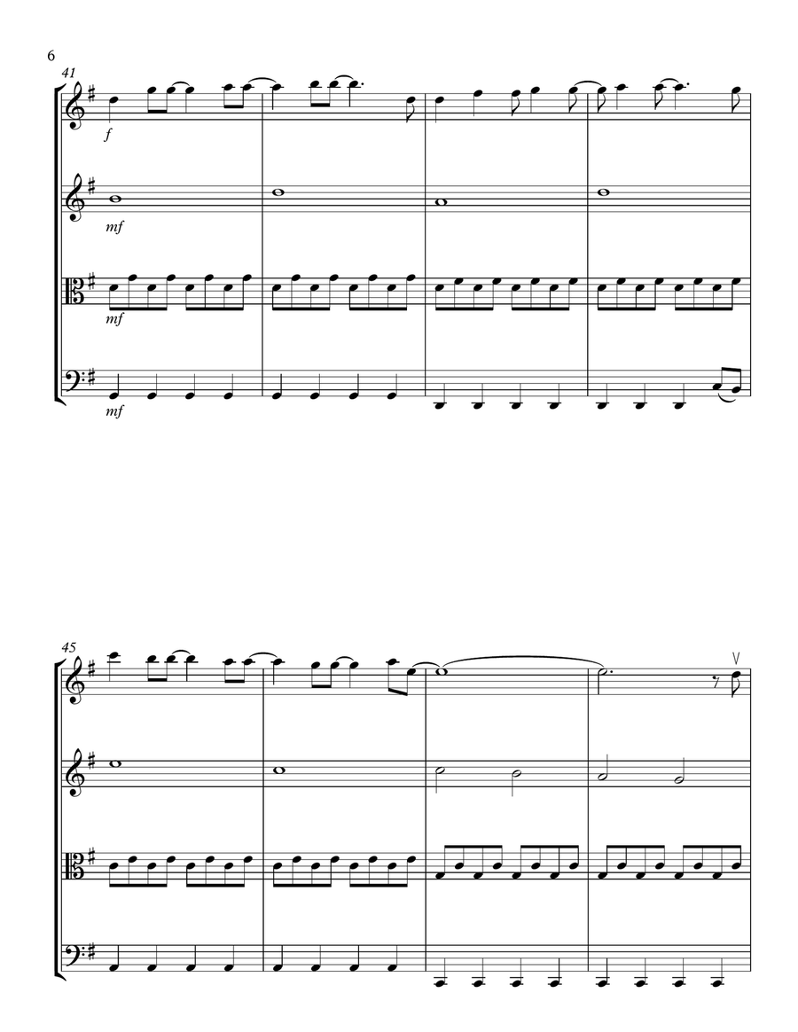 A Million Dreams String Quartet scores gallery preview page 6