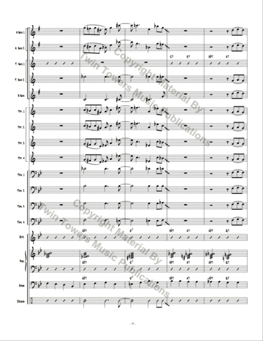 No Nonsense Blues Jazz Ensemble scores gallery preview page 10