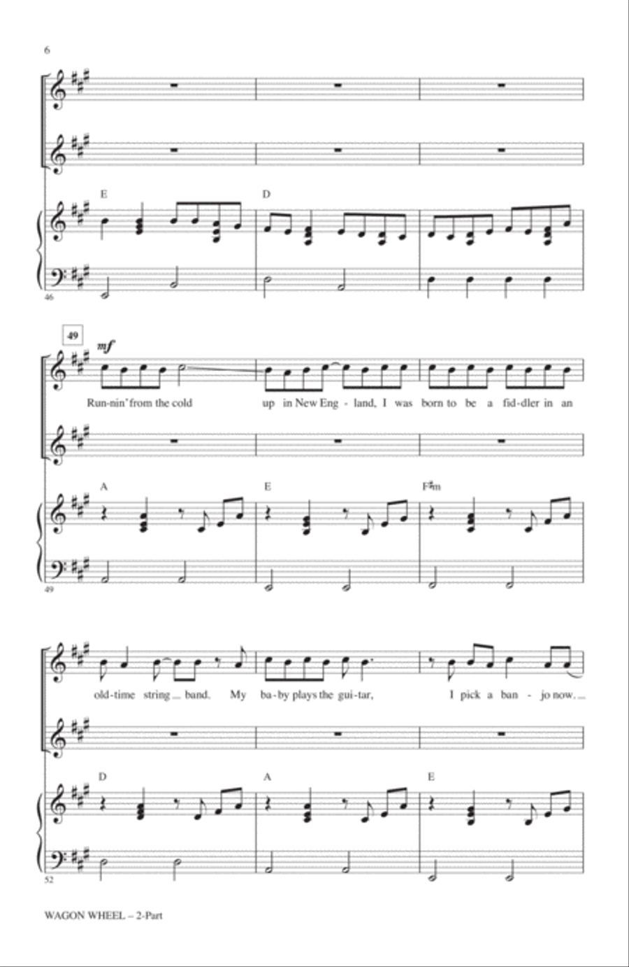 Wagon Wheel Wagon Wheel 2-Part scores gallery preview page 5