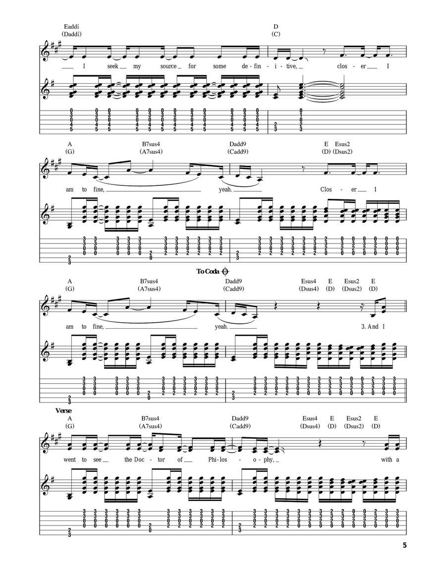 Closer To Fine Acoustic Guitar scores gallery preview page 5