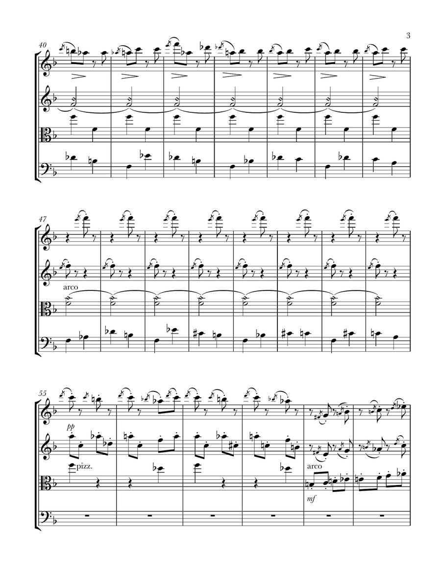 Ballet of the Unhatched Chicks from Pictures at an Exhibition - String Quartet String Quartet scores gallery preview page 3