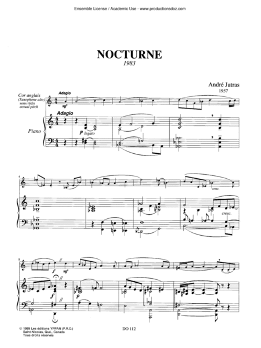 Nocturne Clarinet Solo scores gallery preview page 3