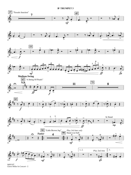 Glenn Miller In Concert (arr. Paul Murtha) - Bb Trumpet 3