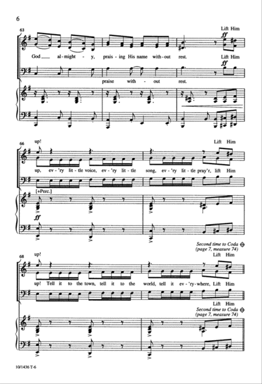 Lift Him Up 3-Part scores gallery preview page 6