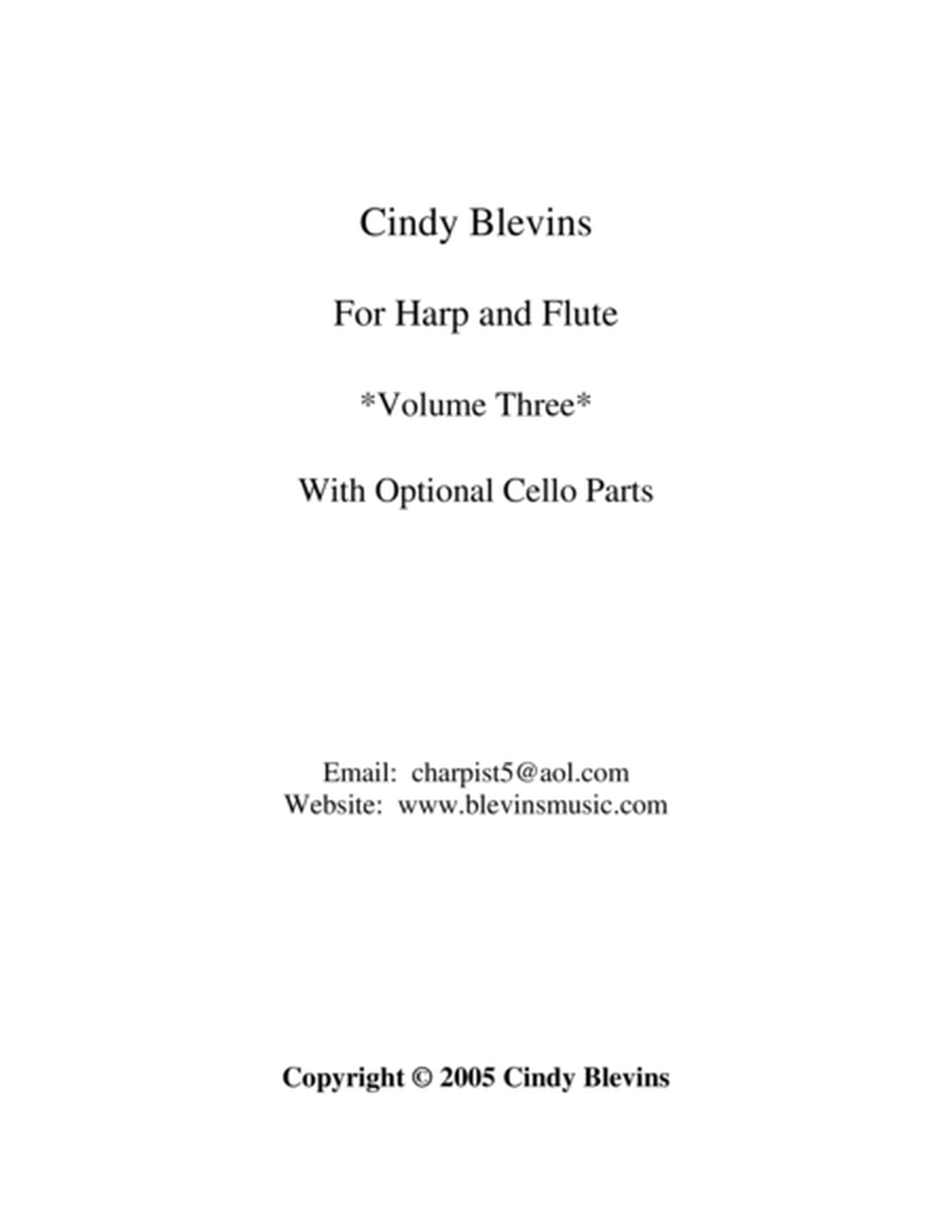Cindy Blevins for Harp, Flute and Cello, Vol. 3 image number null