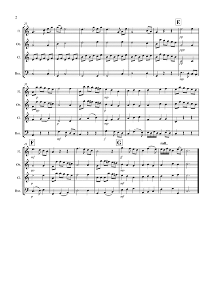Adagio from Mozart's Clarinet Concerto for Wind Quartet image number null