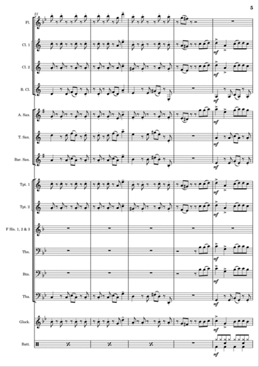 Bad Guy Marching Band scores gallery preview page 5