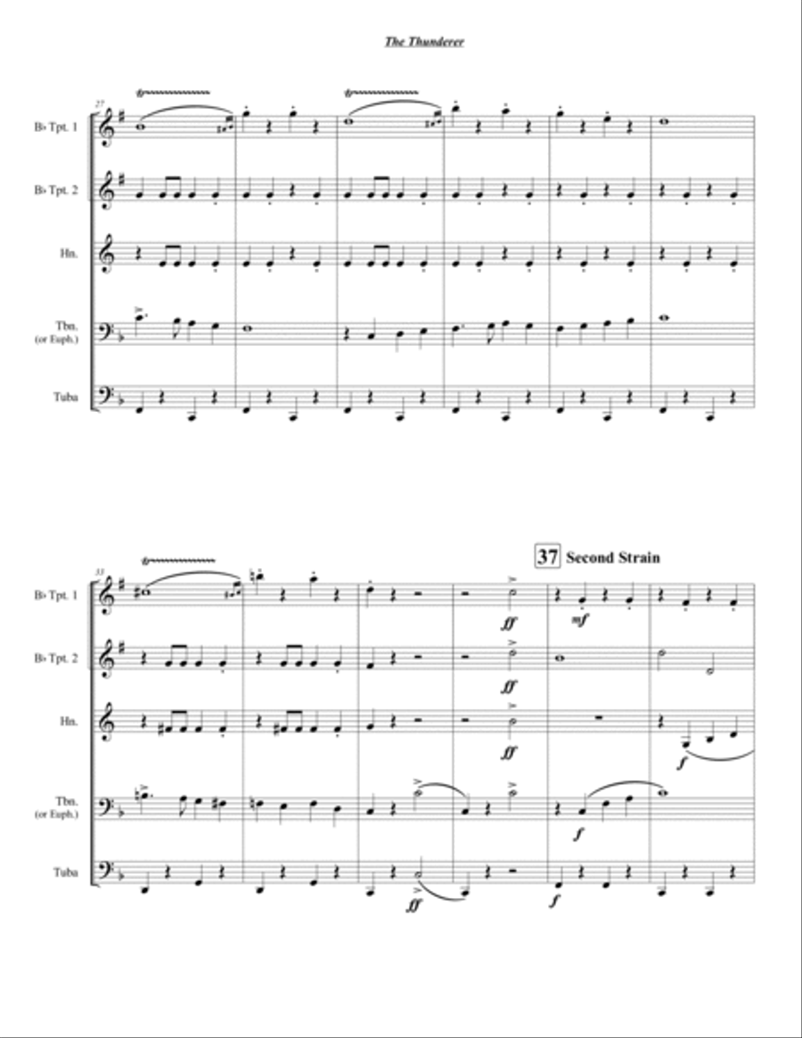 The Thunderer Chamber Music scores gallery preview page 5