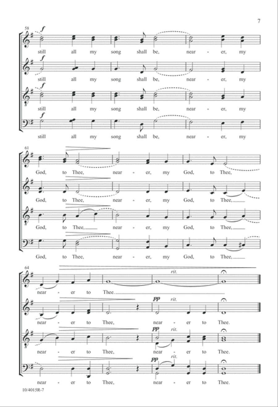 Nearer, My God, to Thee Divisi scores gallery preview page 7