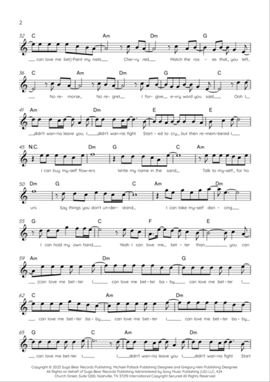 Flowers Flowers Piano scores gallery preview page 2