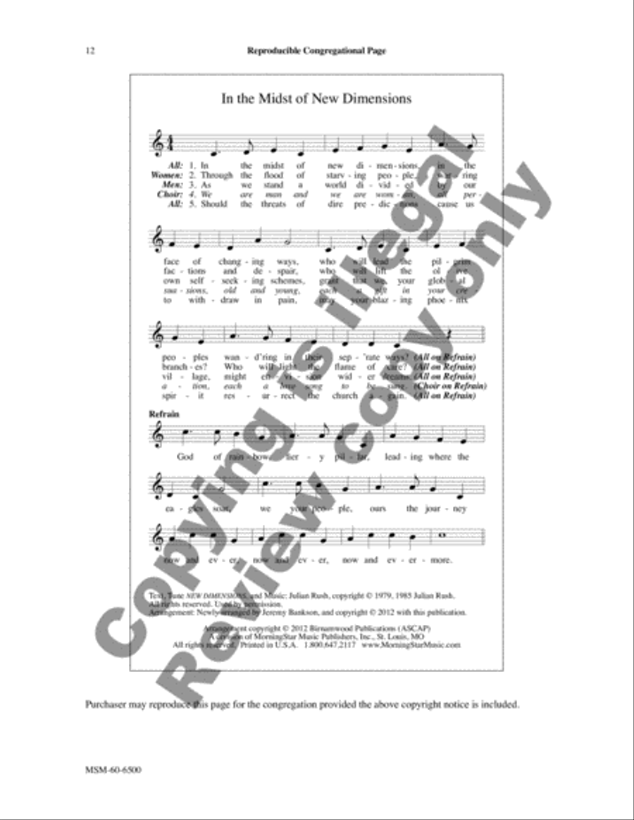 In the Midst of New Dimensions (Choral Score) image number null