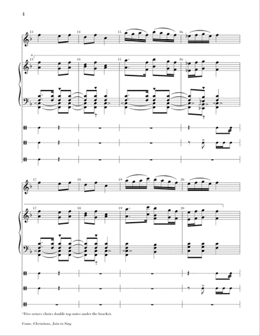 Come, Christians, Join to Sing Director Score scores gallery preview page 4
