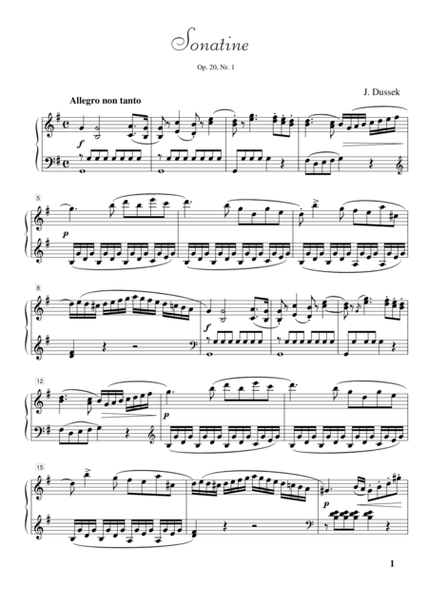 Johann Ladislaus Dussek-----Sonatina in G major, Op. 20, no. 1 for piano