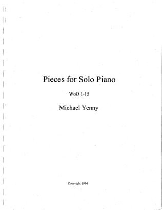 Pieces for Solo Piano, WoO 1-15