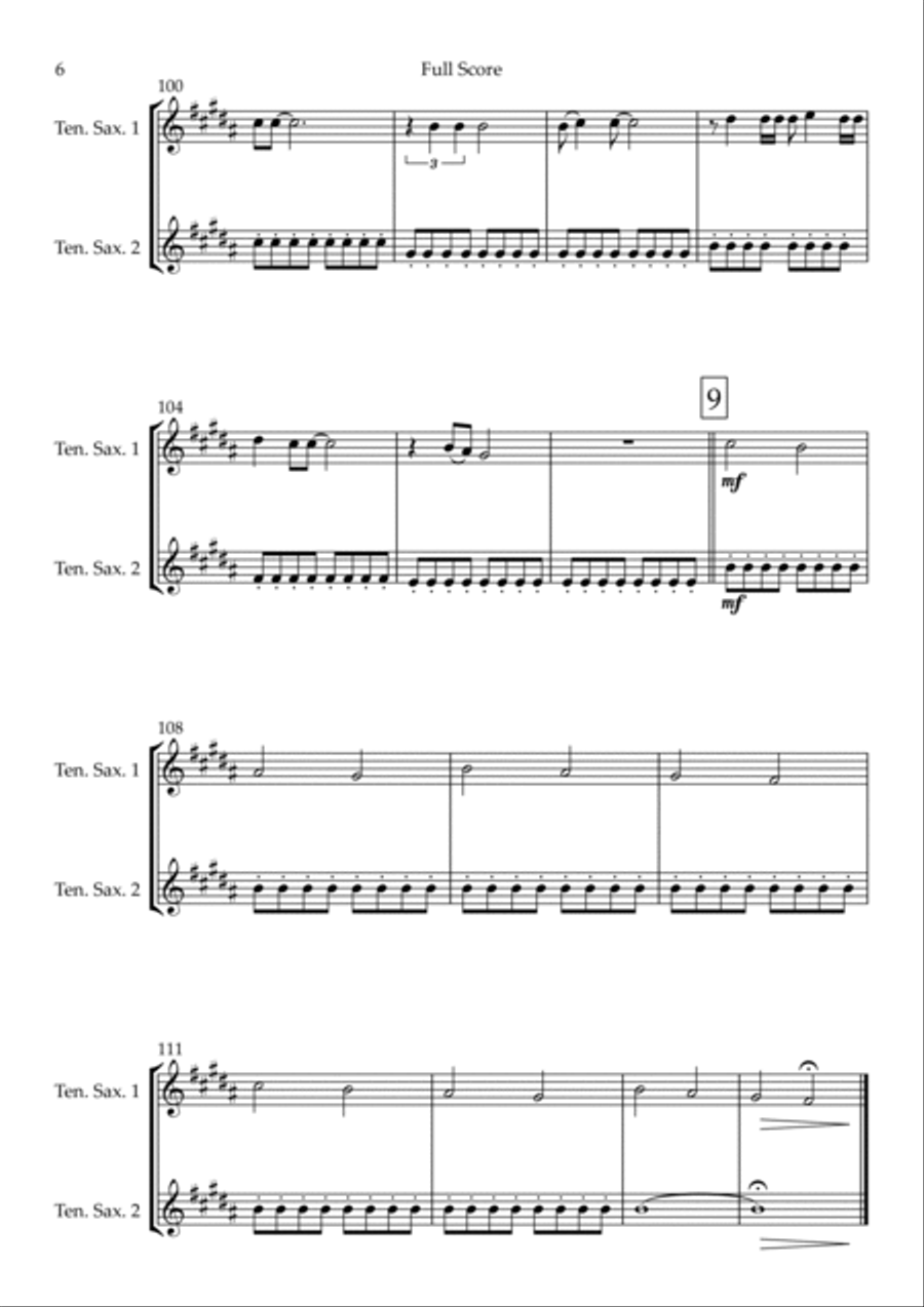City Of Blinding Lights Woodwind Duet scores gallery preview page 6