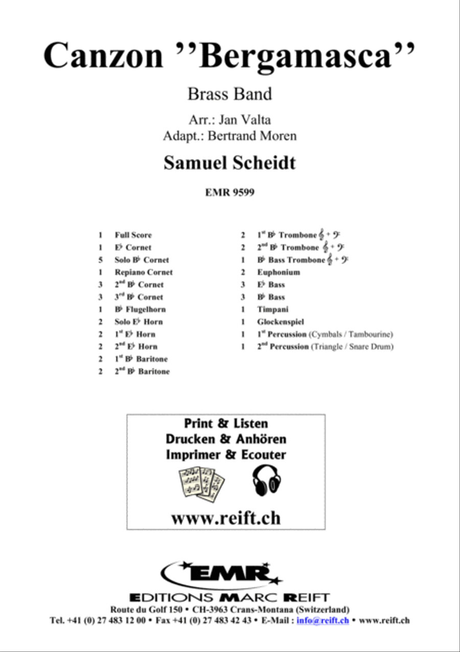 Canzon Bergamasca Canzon Bergamasca Brass Band scores gallery preview page 2