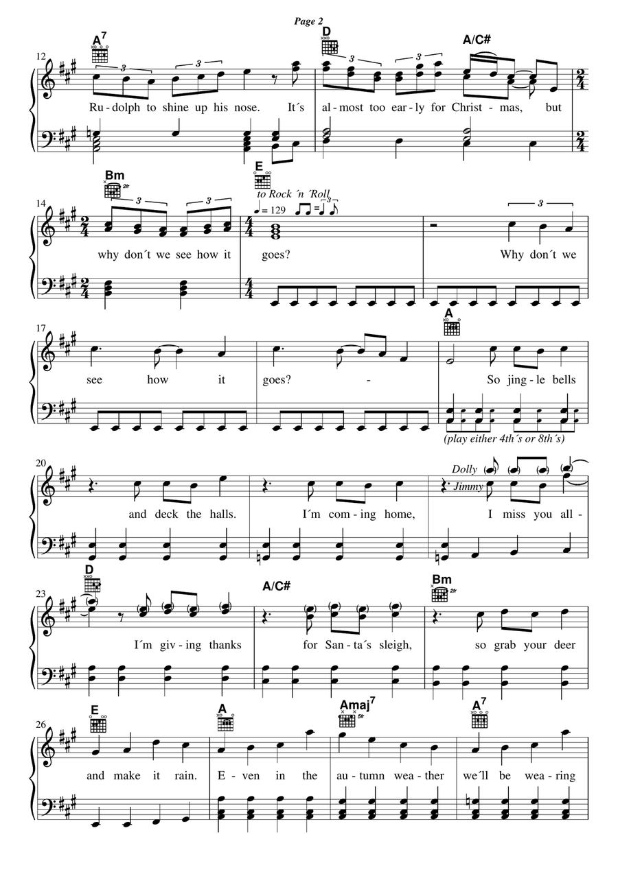 Too Early For Christmas Too Early For Christmas Piano, Vocal, Guitar scores gallery preview page 2