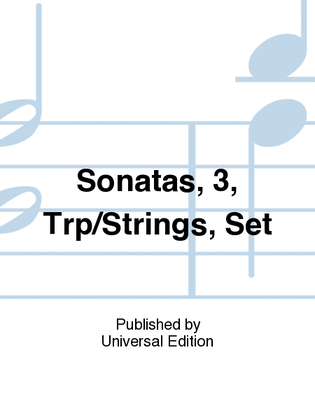 Book cover for Sonatas, 3, Trp/Strings, Set